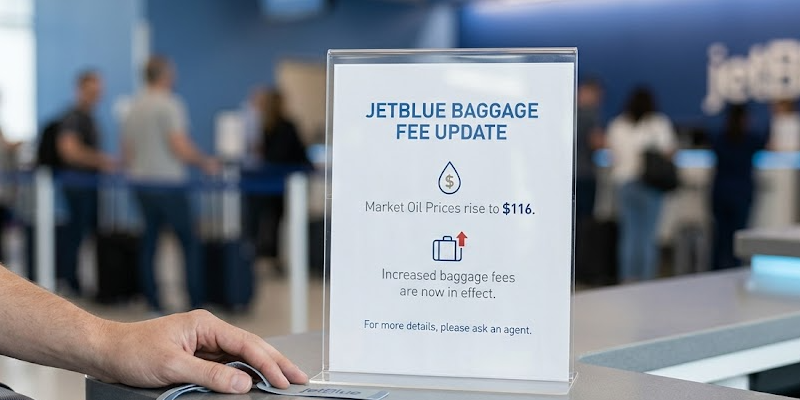 Oil Prices Hit $116 and Force JetBlue Baggage Fee Hikes
